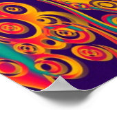 Tattoo Pattern Art - flames & circles ポスター (角)