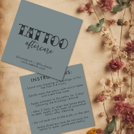 Tattoo Professional Artist Aftercare Instructions スクエア名刺