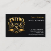 Tattoo Salon Appointment Reminder Business Card 名刺 (正面)
