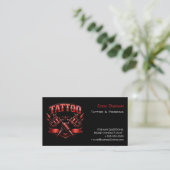 Tattoo Salon Appointment Reminder Business Card 名刺 (スタンド正面)