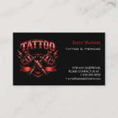 Tattoo Salon Appointment Reminder Business Card 名刺 (正面)