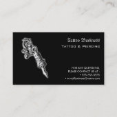 Tattoo Salon Appointment Reminder Business Card 名刺 (正面)