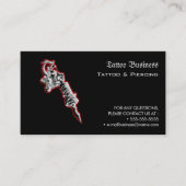 Tattoo Salon Appointment Reminder Business Card 名刺 (正面)