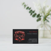 Tattoo Salon Appointment Reminder Business Card 名刺 (スタンド正面)