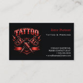Tattoo Salon Appointment Reminder Business Card 名刺 (正面)