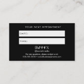 Tattoo Salon Appointment Reminder Business Card 名刺 (裏面)