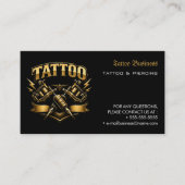Tattoo Salon Appointment Reminder Business Card 名刺 (正面)