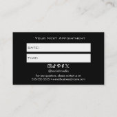 Tattoo Salon Appointment Reminder Business Card 名刺 (裏面)
