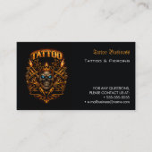 Tattoo Salon Appointment Reminder Business Card 名刺 (正面)