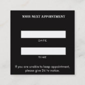 Tattoo Salon Reminder Appointment Card 予約カード (裏面)