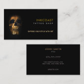 Tattoo Shopスローガンズビジネスカード 名刺 (正面/裏面)