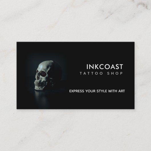Tattoo Shopスローガンズビジネスカード 名刺 (正面)