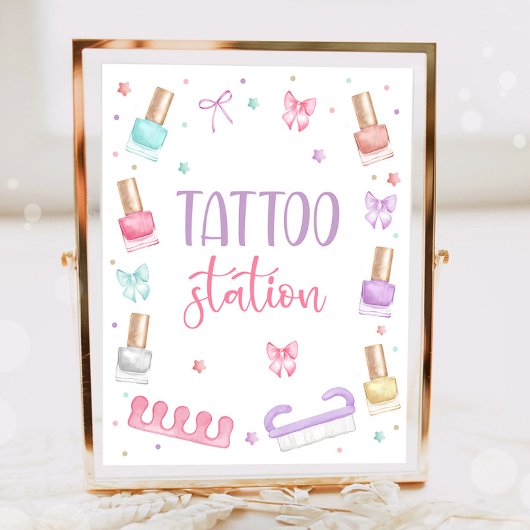 Tattoo Station Mani-Pedi Party Manicure Pedicure ポスター