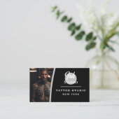 Tattoo Studio Black Photo ビジネスカード | (スタンド正面)