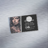 Tattoo Studio Black Photo ビジネスカード | マグネット名刺 (インサイチュ)