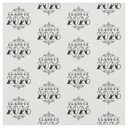 Tattoo Style Class of 2026 Graduation ファブリック (クローズアップ)