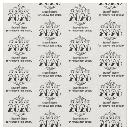 Tattoo Style Class of 2026 Graduation ファブリック (クローズアップ)