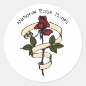 Tattoo Style Rose ラウンドシール (正面)