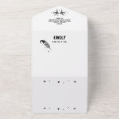 Tattoo Wedding Invite & RSVPハート・バード オールインワン招待状 (外側)