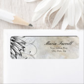 Tattoo WingedとFluers on Parchment紙ラベル ラベル (インサイチュ)