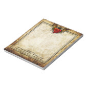 Tattoo Wongedハート動揺してヴィンテージメモ帳 ノートパッド (回転)