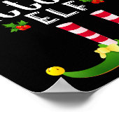 Tattooed Christmas Elf Matching Pajama X-mas Party ポスター (角)