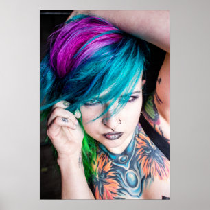 Tattooed Model - Ashley Lynn ポスター