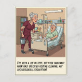 Tattooed Nurse Gives Patient Sponge Bath Get Well ポストカード (正面)