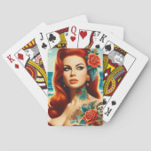 Tattooed Redhead Pin-up トランプ (裏面)