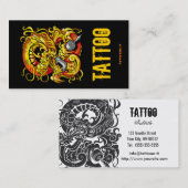 Tattooerのドラゴン 名刺 (正面/裏面)