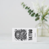 TattooerのドラゴンBW 名刺 (スタンド正面)