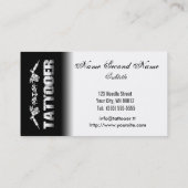 TattooerのドラゴンBW 名刺 (裏面)