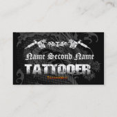 Tattooerの日本人のドラゴン 名刺 (裏面)