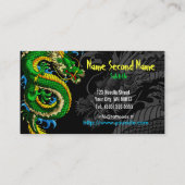 Tattooerの日本人のドラゴン 名刺 (裏面)