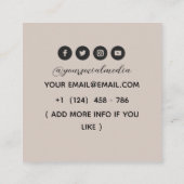 Tattoosアーティストグラフィック名刺 スクエア名刺 (裏面)