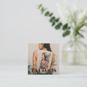Tattoosアーティストグラフィック名刺 スクエア名刺 (スタンド正面)