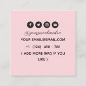 Tattoosアーティストグラフィック名刺 スクエア名刺 (裏面)