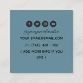 Tattoosアーティストグラフィック名刺 スクエア名刺 (裏面)