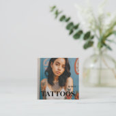 Tattoosアーティストグラフィック名刺 スクエア名刺 (スタンド正面)