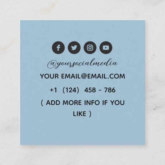 Tattoosアーティストグラフィック名刺 スクエア名刺 (裏面)