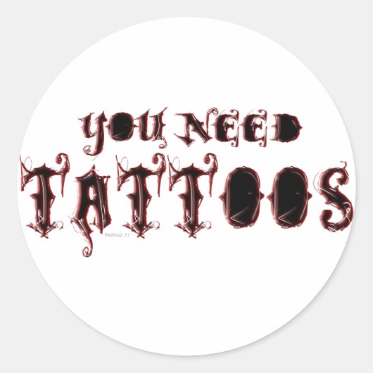 Tattoosシールが必要 ラウンドシール (正面)