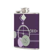 Tattoosラインワーク | ボヘミアンパープルグリーンカスタム フラスク (左)