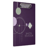 Tattoosラインワーク | ボヘミアンパープルグリーンブランディング クリップボード (右)