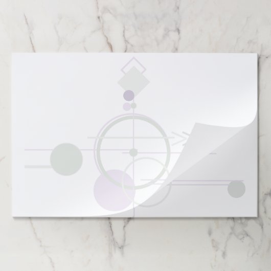 Tattoosラインワーク | ボヘミアンパープルグリーン抽象芸術 ペーパーパッド (折り畳み)