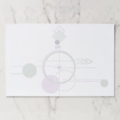 Tattoosラインワーク | ボヘミアンパープルグリーン抽象芸術 ペーパーパッド (正面)