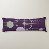 Tattoosラインワーク | ボヘミアンパープルグリーン抽象芸術 ボディピロー (裏面)