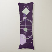 Tattoosラインワーク | ボヘミアンパープルグリーン抽象芸術 ボディピロー (正面縦)