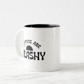 Tattoos Are Trashy Bold Black Typography Mug ツートーンマグカップ (正面左)