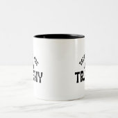 Tattoos Are Trashy Bold Black Typography Mug ツートーンマグカップ (中央)