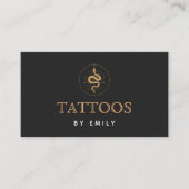 Tattoos By Your Name エレガント Mystic Snake Black 名刺 (正面)